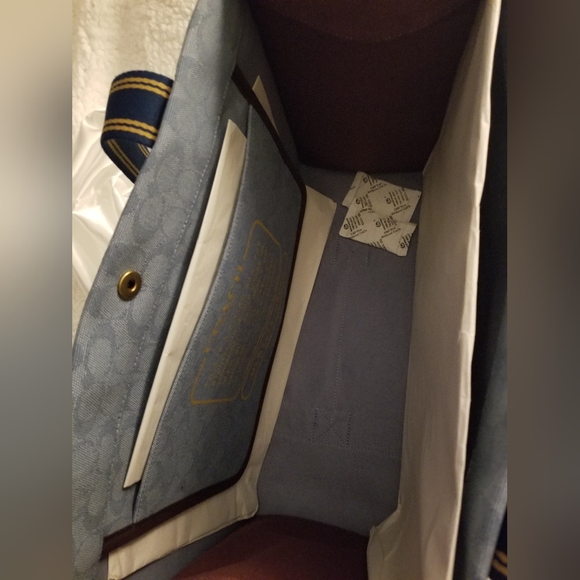 🎀NWT Authentic Coach Jacquard Spin Tote 42. Color: Slate.💖 - Picture 10 of 15